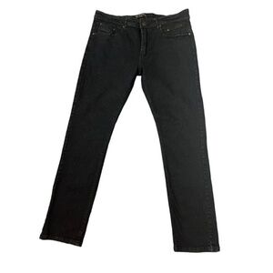 Free Planet Men's Black Denim‎ Jeans Straight Stretch Size 32x32